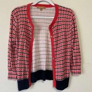 Pink and Navy Cardigan